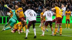 Hearts s&rsquo;accroche face à Motherwell dans un titre écossais palpitant