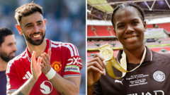 Bruno Fernandes et Khadija Shaw élus joueurs de l’année PFA