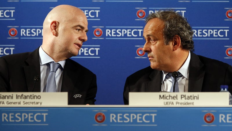 Platini exige le départ d&rsquo;Infantino à la FIFA