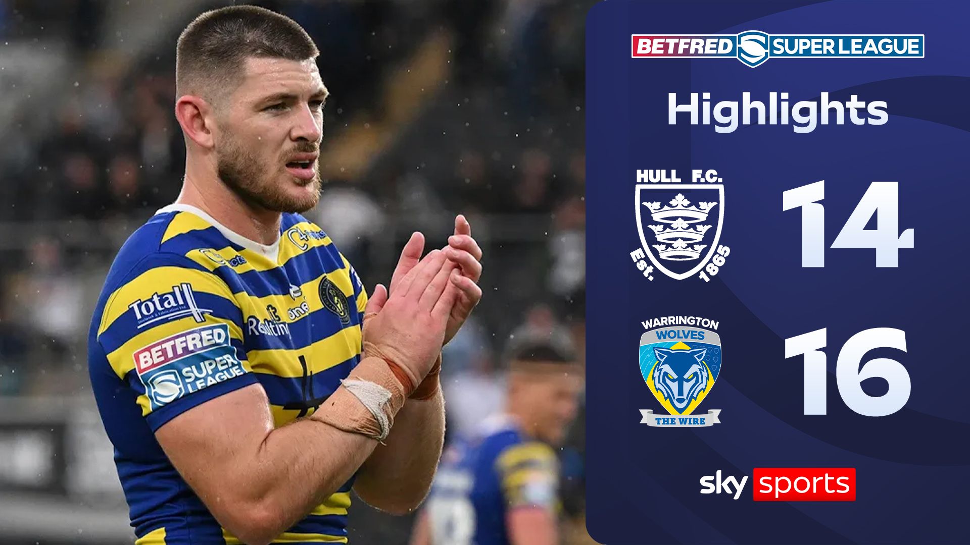 Warrington s&rsquo;impose d&rsquo;un souffle face à Hull FC en Super League