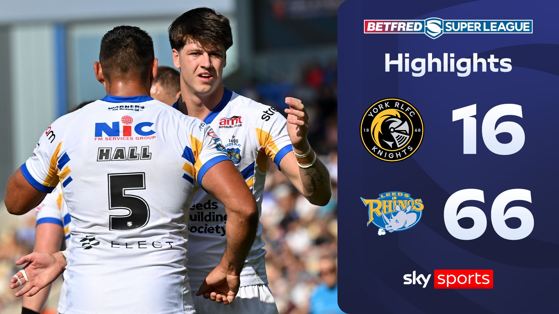 York écrasé 16-66 par Leeds en Super League