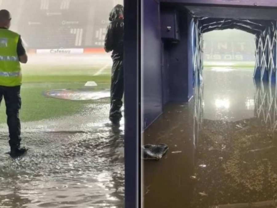 Athletic Club : le stade de Valence submergé par les pluies